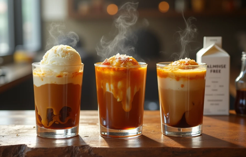 Affogato три способи класика, карамель‑сіль та «безлактозний»