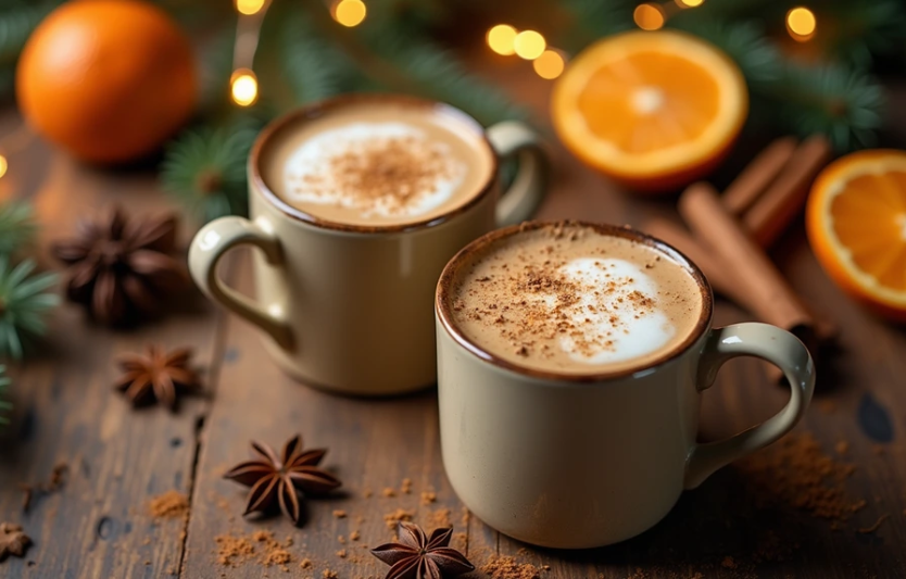 3 різдвяні кавові напої гвоздика, апельсин, імбир